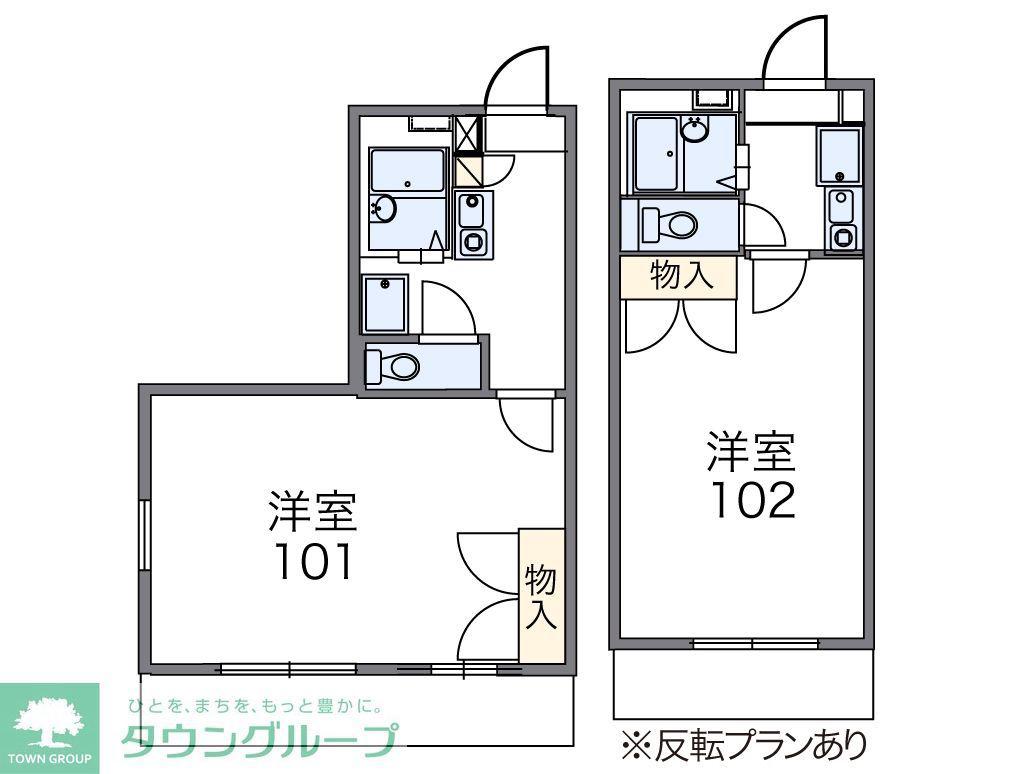 レオパレス葵第2(1K/3階)の間取り写真