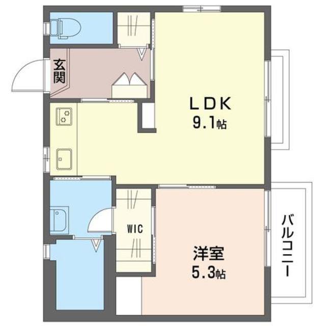 フォレストヒル(1LDK/2階)の間取り写真