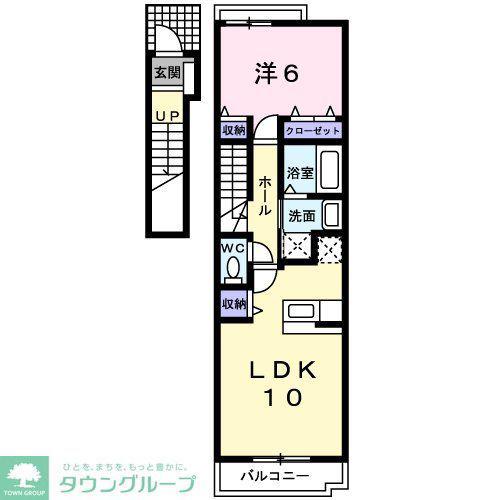 プリムラ(1LDK/2階)の間取り写真