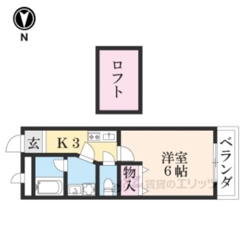 ハイアール21(1K/2階)の間取り写真