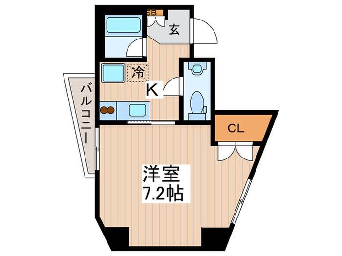 アクロス荻窪(1K/2階)の間取り写真