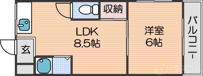 マンションエクセル(1LDK/3階)の間取り写真