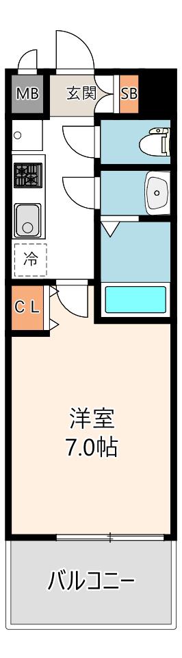 アプリーレ阿波座南(1K/9階)の間取り写真