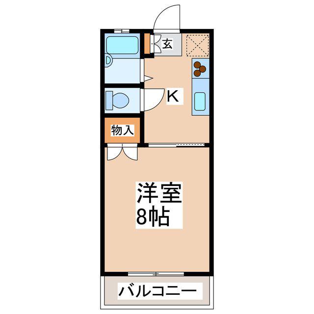 コーポサンライト(1K/1階)の間取り写真