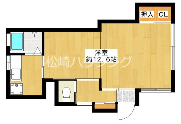 竹内コーポ(1K/1階)の間取り写真
