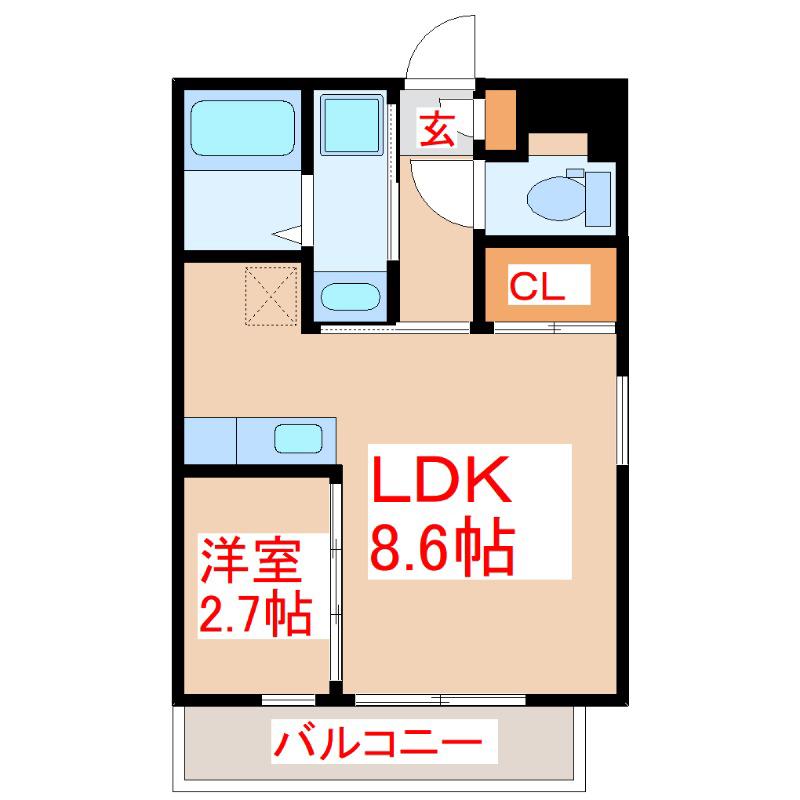 FORSIA 5(1LDK/4階)の間取り写真