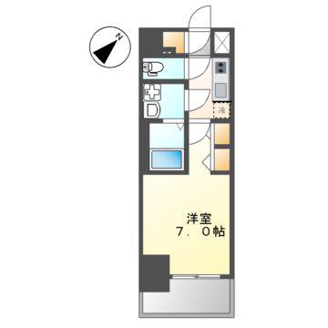 S-RESIDENCE名古屋菊井ALINE(1K/4階)の間取り写真