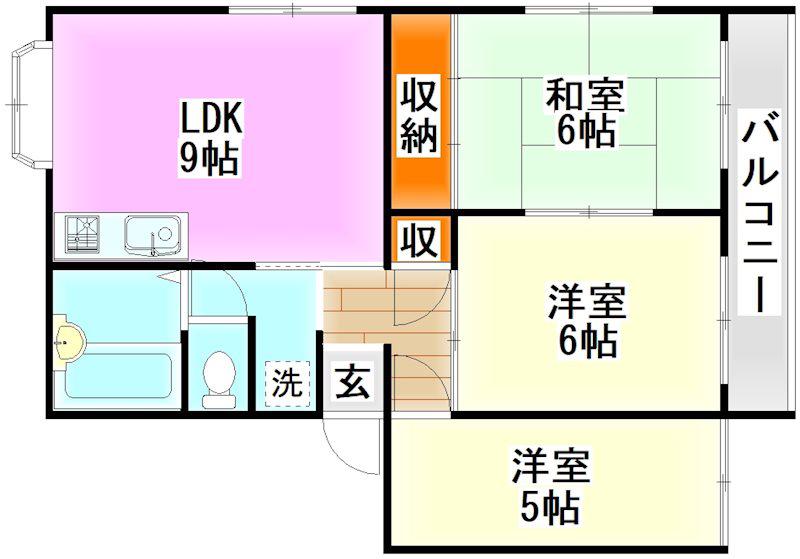 YDSエステート(3LDK/3階)の間取り写真