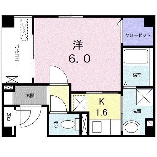 サンリット・レジデンス(1K/2階)の間取り写真