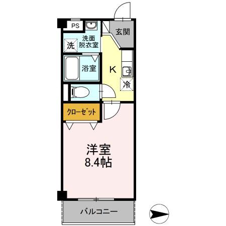 セントラルハイツ名古屋(1K/2階)の間取り写真