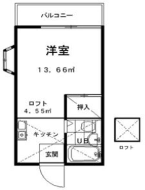 ラスールイナII(ワンルーム/1階)の間取り写真