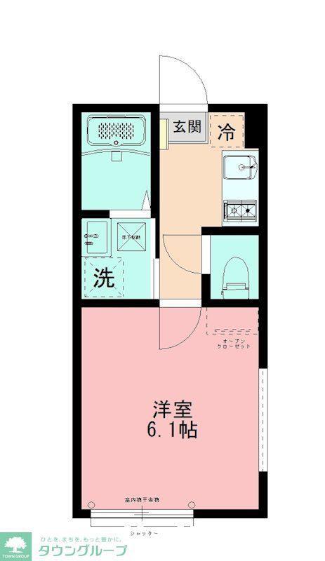 シュシュフルール(1K/1階)の間取り写真