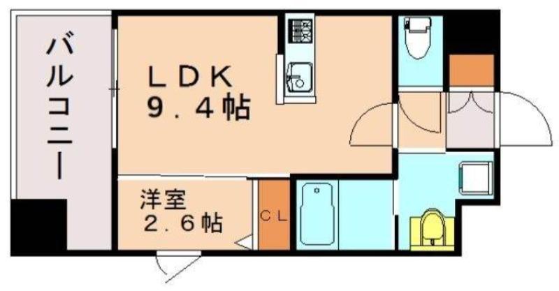 ラクラス博多(1LDK/4階)の間取り写真