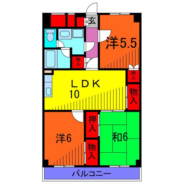 スタークレスト(3LDK/3階)の間取り写真
