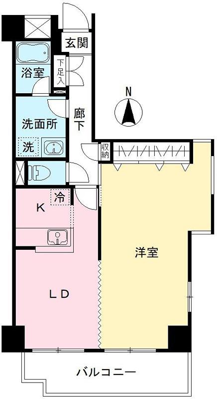 パティオAKI(1LDK/3階)の間取り写真