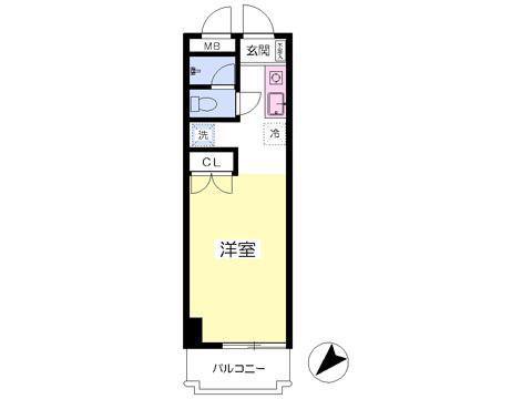 メゾンセレナーテ(ワンルーム/4階)の間取り写真