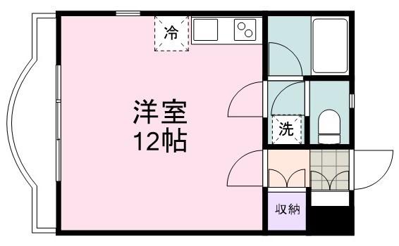 サンファエII(ワンルーム/2階)の間取り写真