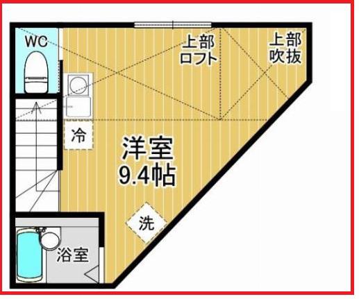 アイビーハウスホリキリS棟(ワンルーム/2階)の間取り写真