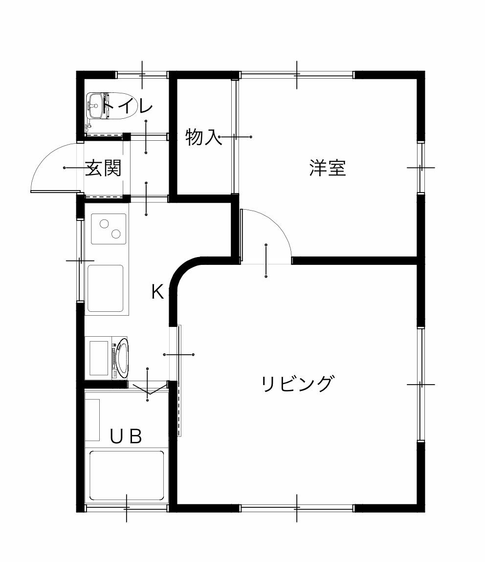 シャレル戸谷塚B(2K/1階)の間取り写真