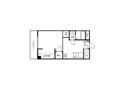 エスポアール宝町II(1K/4階)の間取り写真