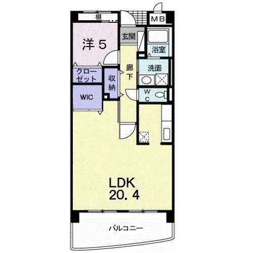 ポルトーネ(1LDK/2階)の間取り写真