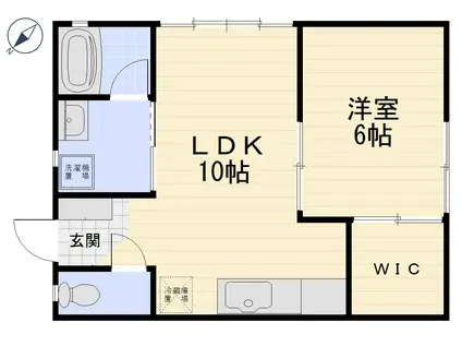 JINA松井(1LDK/2階)の間取り写真