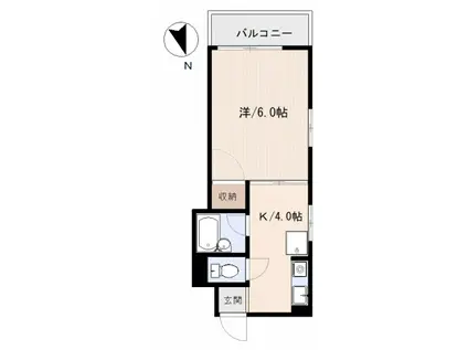 村岡ビル(1K/5階)の間取り写真