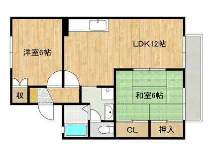 メゾン コスモスIII(2LDK/2階)の間取り写真