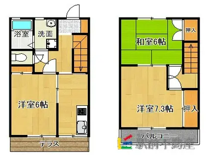 エムコーポC(3K/1階)の間取り写真