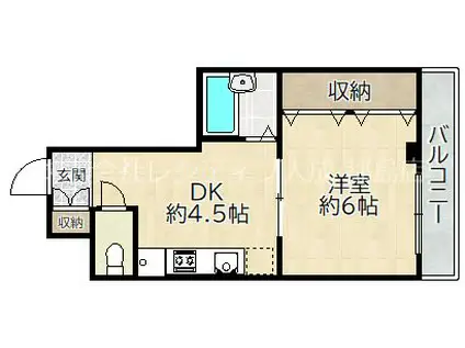 マ・メゾンY・S桜ノ宮(1DK/2階)の間取り写真