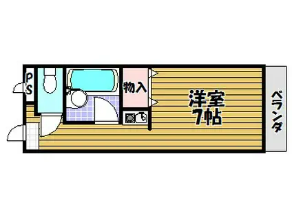 ラベレッツア和泉中央(ワンルーム/2階)の間取り写真
