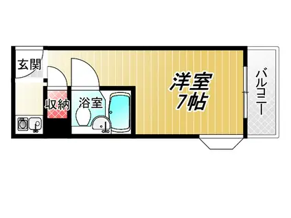 サニーハイム小若江(ワンルーム/2階)の間取り写真