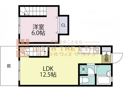 パレット(1LDK/1階)の間取り写真