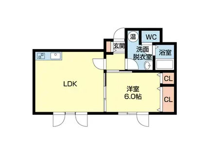 RESIDENCE.SB(1LDK/1階)の間取り写真