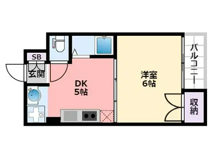 ロイヤルプラザ七番館(1DK/3階)の間取り写真