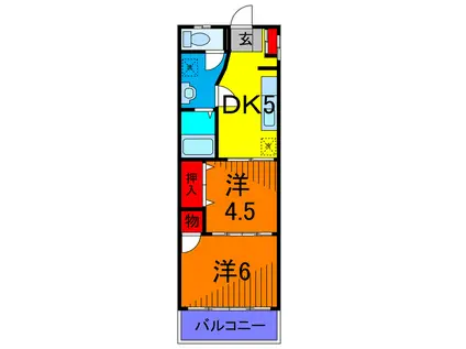 江口マンション(2DK/3階)の間取り写真