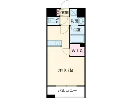 LIBTH平尾II(ワンルーム/8階)の間取り写真