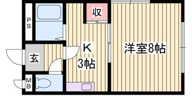 リバーパレス浜田(1K/6階)の間取り写真