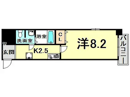 ダイドーメゾン神戸元町(1K/12階)の間取り写真