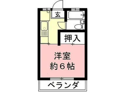 コーポMYM(1K/1階)の間取り写真