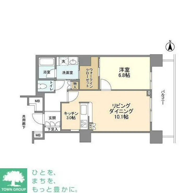 豊洲シエルタワー 10階階 間取り