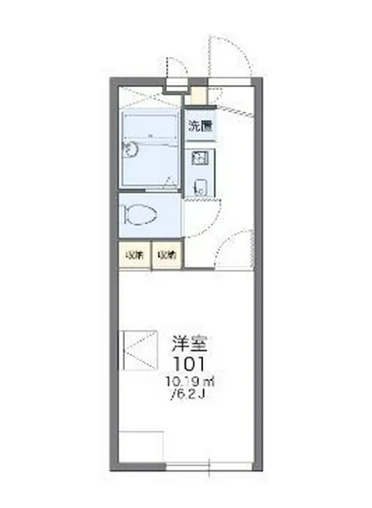 レオパレスコートサイドD 2階階 間取り