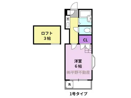 SUNRISE21(1K/2階)の間取り写真