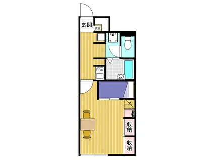 レオパレス平出(1K/2階)の間取り写真