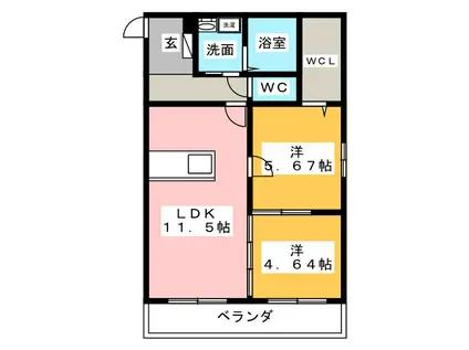 SWAN STYLE(2LDK/4階)の間取り写真