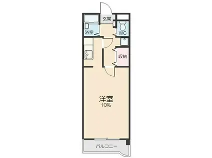 レストポイント園山(1K/1階)の間取り写真