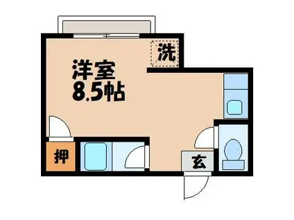 シティハウス坂本(ワンルーム/1階)の間取り写真