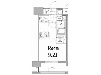 エンクレスト天神LARK(ワンルーム/8階)の間取り写真