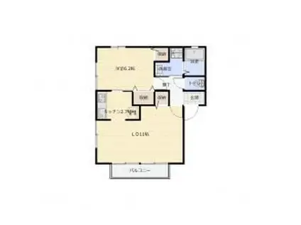 メゾン510 C棟(1LDK/2階)の間取り写真