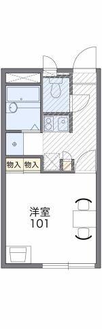 レオパレス滝の華(1K/1階)の間取り写真